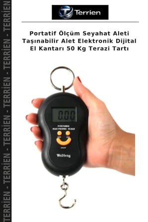 Portatif Ölçüm Seyahat Aleti Taşınabilir Alet Elektronik Dijital El Kantarı 50 Kg Terazi Tartı