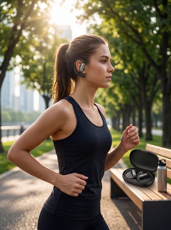 Bluetooth Kablosuz Kulaklık Kulak Kancalı Şarj Göstergeli