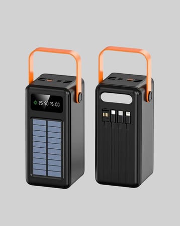 mAh Yüksek Kapasiteli Powerbank Göstergeli Solar Şarj Cihazı