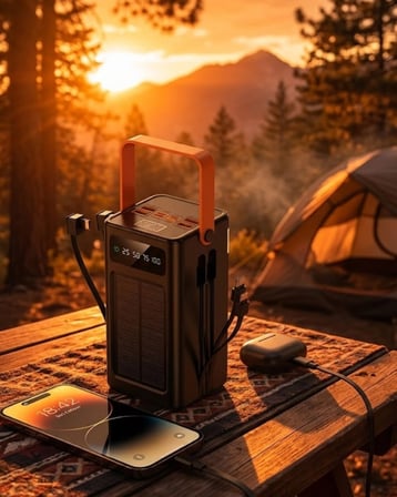 Çok Amaçlı Solar Powerbank Yüksek Kapasiteli Taşınabilir Şarj Cihazı .