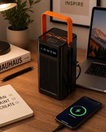Güneş Enerjili Hızlı Şarj Powerbank Taşınabilir Yüksek Kapasiteli .