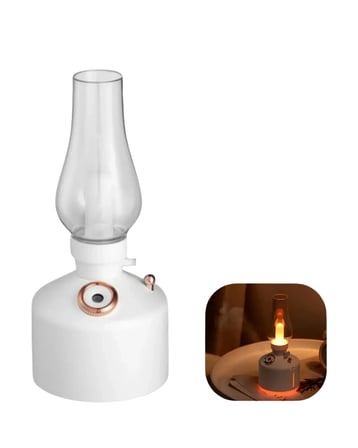 Retro Gaz Lambası Tasarımlı USB Şarjlı Aroma Difüzörü  ml Nano Mist Nemlendirici