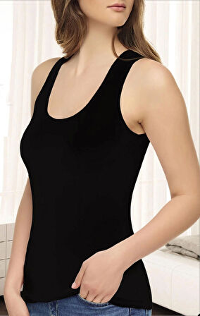 Tutlu Elit 2002 Modal Pamuk Geniş Askılı Kadın Atlet Body