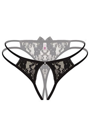 Siyah Özel Bölgesi Açık Fantazi Külot