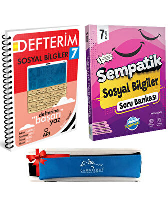 Ünlüler Karması 7. Sınıf Sosyal Bilgiler Soru ve Arı Sosyal Bilgiler Defterim +Kalemlik 2 Kitap Set