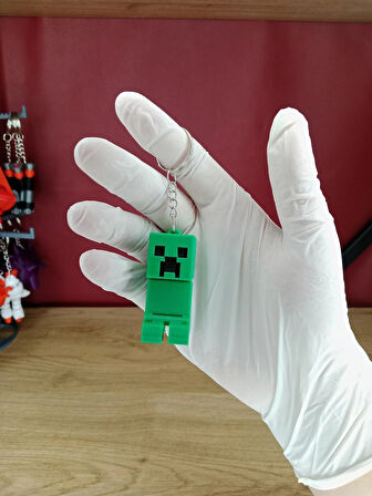 3D Üretim Minecraft Creper Anahtarlık – Çoklu Model Seçeneği ile Hediyelik Ürün
