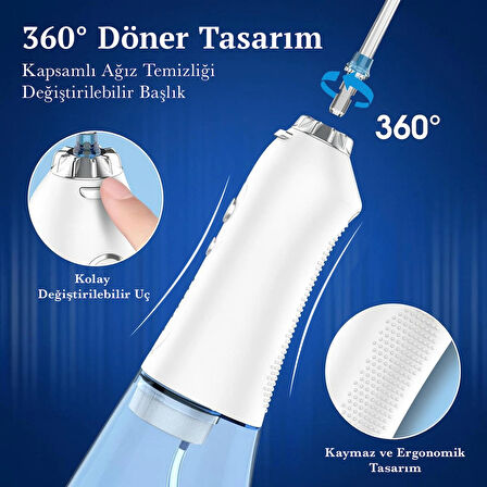 H2ofloss Şarjlı Kablosuz Ağız Duşu Diş Teli Temizleme (Resmi Distribütör Garantili)