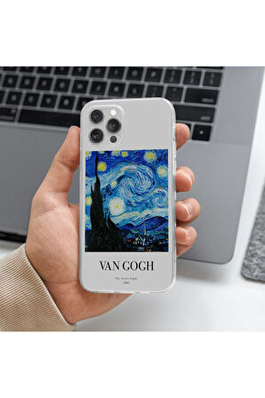 Tecno Camon 20 Pro 4G Uyumlu Van Gogh Tasarımlı Premium Şeffaf Telefon Kılıfı