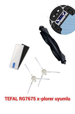 T E F A L  RG7675 X-Plorer Serie 75 Mop Akıllı Robot Süpürge yedek parça