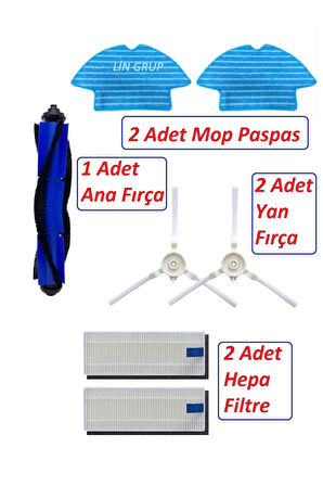 Explorer X-Plorer  Robot 20 40 50 75 RG7687 - RR7687WH Uyumlu Yedek Set