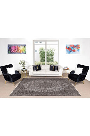 198x300 Cm El Dokuması Gri Halı. Mutfak, Oturma Odası, Çocuk Odası, Yatak Odası Ve Ofis Için Halı