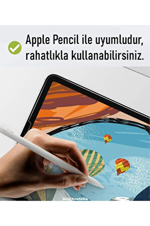 iPad Pro 11 İnç M4 Çip 2024 Uyumlu Temperli Kırılmaz Ekran Koruyucu