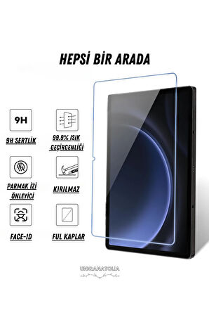 Samsung Galaxy Tab S9 FE Plus Temperli Kırılmaz Ekran Koruyucu