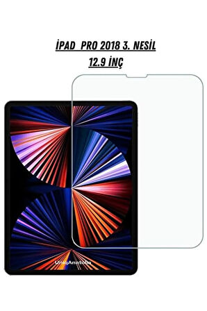 Apple Ipad Pro 3.nesil 12.9 Inç 2018 Uyumlu Temperli Kırılmaz Ekran Koruyucu