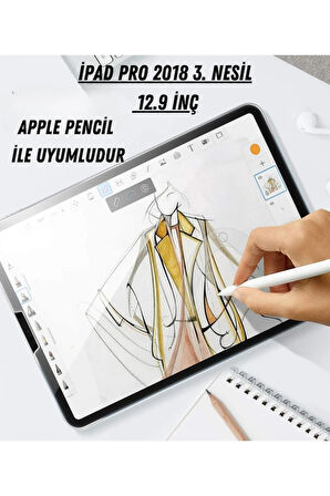 Apple Ipad Pro 3.nesil 12.9 Inç 2018 Uyumlu Temperli Kırılmaz Ekran Koruyucu