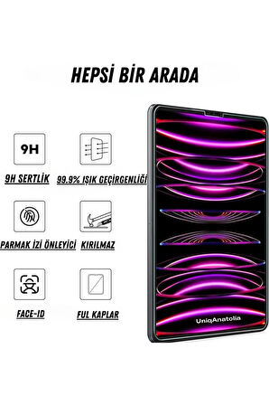 Apple Ipad Pro 5. Nesil 12.9 Inç 2021 Uyumlu Temperli Kırılmaz Ekran Koruyucu