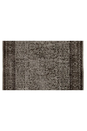 (178 X 289 CM) Gri Renkli %100 El Dokuması Anadolu Halısı, Çiçek Desenli Halı