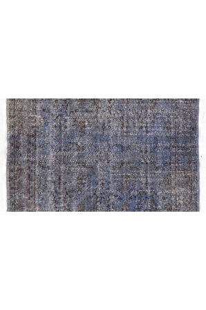 (160 X 262 CM) Gri Renkli Anadolu Halısı, El Dokuması Çiçek Desenli Anadolu Halısı