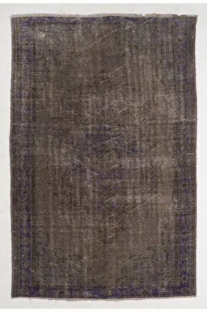 (181 X 274 CM) Kahverengi Tonlarda El Dokuması Anadolu Halısı, Gizli Madalyon Desenli Halı
