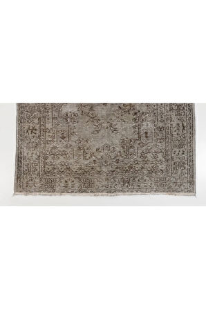 (173 X 278 CM) Gri Renkli Madalyon Desenli El Dokuması Anadolu Halısı
