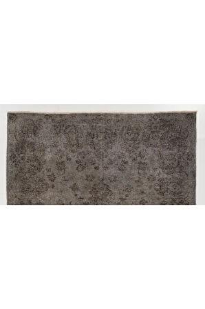 ( 185 X 278 Cm) Gri Tonlarda %100 El Dokuması Anadolu Halısı, Madalyon Ve Çiçek Desenli Halı