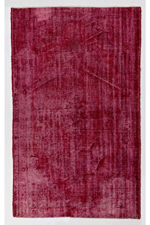 ( 174 X 290 Cm) Kırmızı Renkli El Dokuması Anadolu Halısı, Otantik Ve Modern Halı