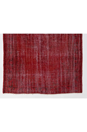 (165 X 250 CM) Kırmızı Renkli El Dokuması Anadolu Halısı, Otantik Ve Modern Halı
