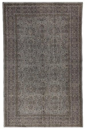 185x285 cm Gri Anadolu Halısı, El Dokuması Anadolu Halısı, Gri Renkli Halı