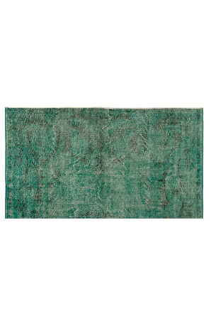 (171 X 276 CM) Yeşil Tonlarda El Dokuması Halı, Modern Isparta Anadolu Halısı