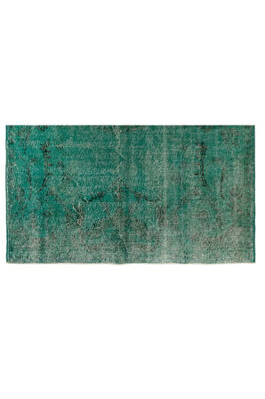 (171 X 276 CM) Yeşil Tonlarda El Dokuması Halı, Modern Isparta Anadolu Halısı