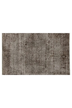 (166 X 280 CM) Gri Tonlarda Sade Ve Düz El Dokuması Anadolu Halısı, Isparta Halısı