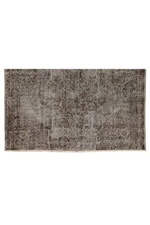 (166 X 280 CM) Gri Tonlarda Sade Ve Düz El Dokuması Anadolu Halısı, Isparta Halısı