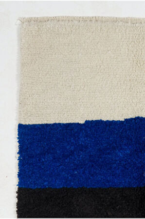 122x183 cm El Dokuması Yünden Yapılmış Yumuşak Tüylü Tülü Halı