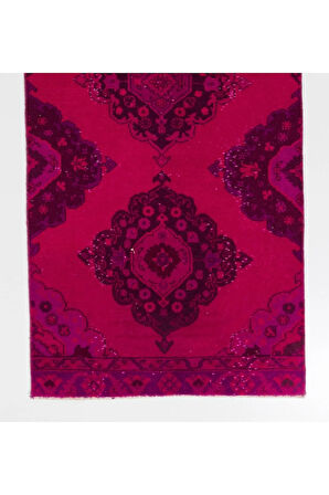 ( 98x346 Cm ) El Dokuması Pembe Yolluk Halı, Modern Yolluk