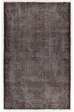 (182 X 286 CM) Kahverengi Renkli Anadolu Halısı, %100 El Dokuması Madalyon Desenli Halı
