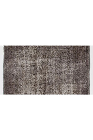 ( 171 X 280 Cm) Gri Renkli Eskimiş Ve Çiçek Desenli Anadolu Halısı, El Dokuması Halı