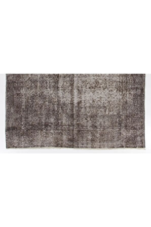 ( 171 X 280 Cm) Gri Renkli Eskimiş Ve Çiçek Desenli Anadolu Halısı, El Dokuması Halı