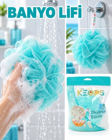 Tekli Paket, Sabunlu Banyo Lifi, Duş ve Vücut Temizleme Lifi