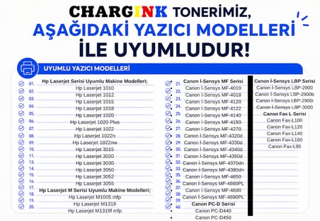 Chargink Hp Q2612A - 12A Muadil Toner Hp Laserjet Serisi/hp Laserjet M Serisi