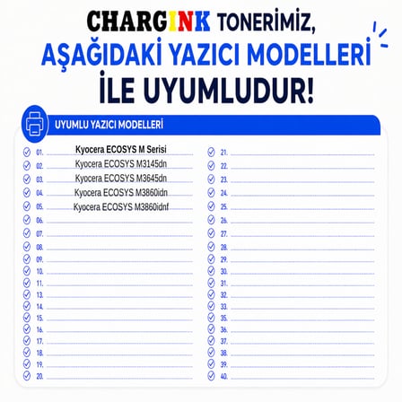 Muadil Toner~ Kyocera Uyumlu *TK3160/M3145DN* Muadil Toner