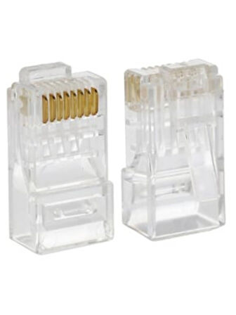 RJ45 Konnektör Utp Jack Uç Cat5-Cat6 100 Adet RJ45 Konnektör