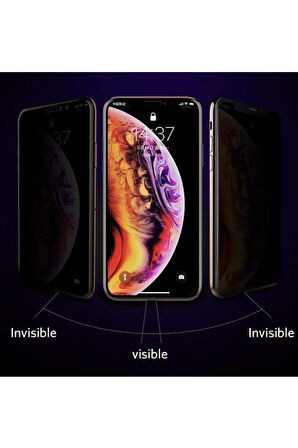 Teknopark Iphone Xr Privacy Kavisli Hayalet Gizlilik Filitreli Full Ekran Koruyucu