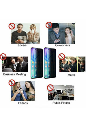 Teknopark Iphone Xs Max Privacy Kavisli Hayalet Gizlilik Filitreli Full Ekran Koruyucu