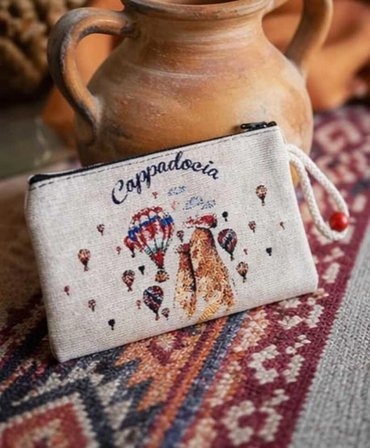 Kapadokya Dokuma Kağıt Para Cüzdanı, El Çantası