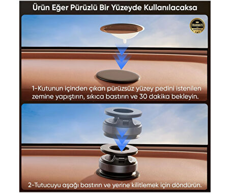 Mini John Cooper Works 2011-2012-2013-2014-2015-2016-2017 Telefon Tutucu Hareketli Mekanizmalı Ayarlanabilir Vakumlu Neodimyum Güçlü Mıknatıslı