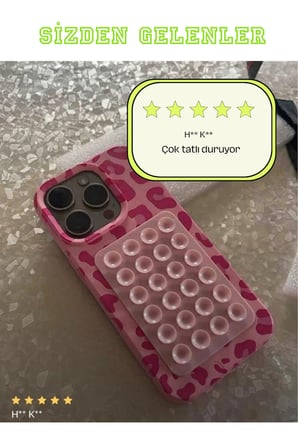 Vakumlu Slikon Vantuz Telefon Tutucu, Cep Telefonu İçin Yapışkanlı Kaymaz Tutucu Cama Yapışan ( 1 ADET )
