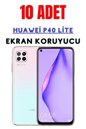 Huawei P40 Lite Temperli Cam Ekran Koruyucu Süper Ekonomik Paket ( 10 Adet )