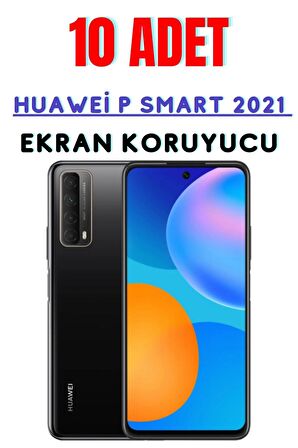 Huawei P Smart 2021 Temperli Cam Ekran Koruyucu Süper Ekonomik Paket ( 10 Adet )