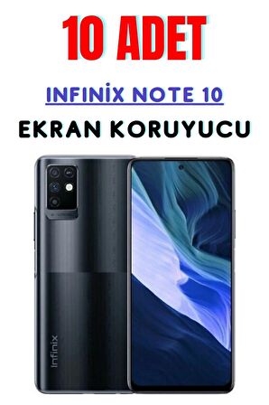 Infinİx Note 10 Temperli Cam Ekran Koruyucu Süper Ekonomik Paket ( 10 Adet )