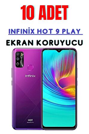 Infinİx Hot 9 Play Temperli Cam Ekran Koruyucu Süper Ekonomik Paket ( 10 Adet )